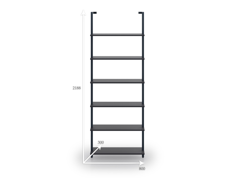 Стелаж в стилі лофт на 6 полиць  80х218х30 | Фото - 2