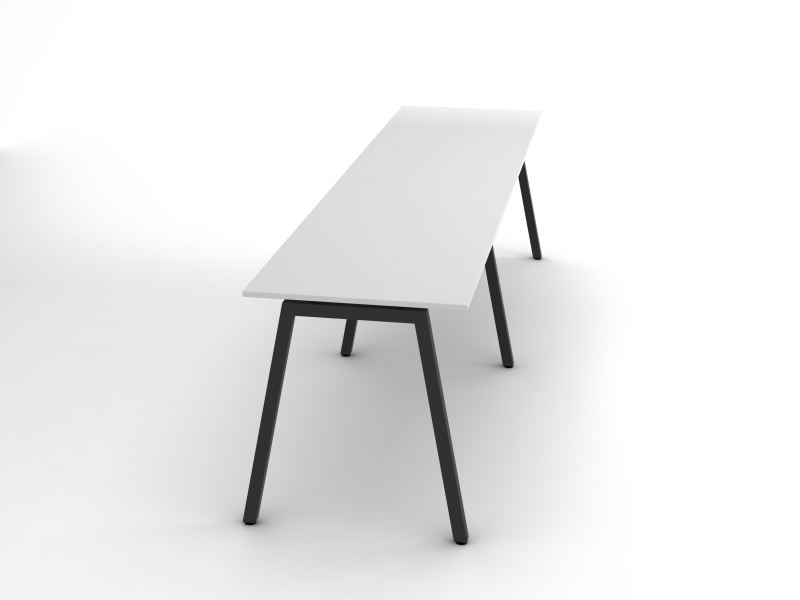 Сучасний офісний стіл 280х75х70 на два робочих місця на металевих ніжках rd-2870 | Фото - 0