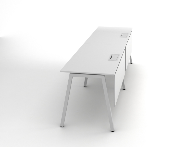 Сучасний офісний стіл 280х75х70 на два робочих місця на металевих ніжках rd-2870 | Фото - 1