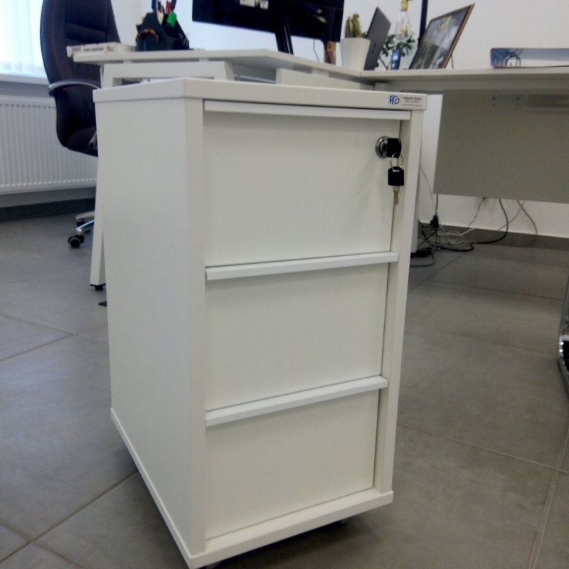 вузька тумба мобільна офісна на 3 ящика 30х56х47 арт. Ucm-13N | Фото - 2