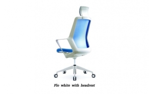 Кресло flo white с подголовником