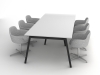 Стол офисный для переговоров в белом цвете 260х75х120 rdm-2612 на 6-8 человек | Фото - 0