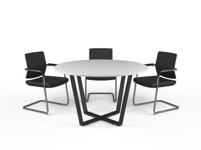 Стіл для переговорів 130х75х130 круглий  kdm-130