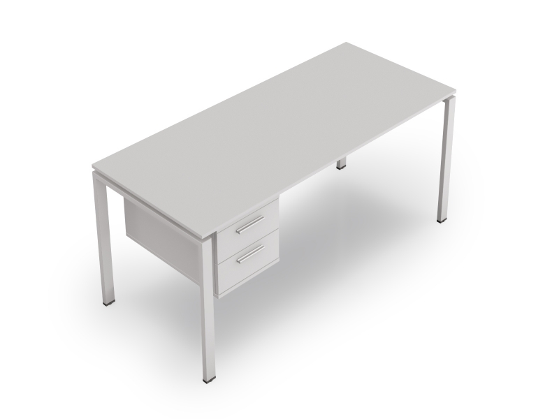 Стіл комп'ютерний з тумбою прямий 140хH75х70 на металевих ніжках kd-1470С | Фото - 1