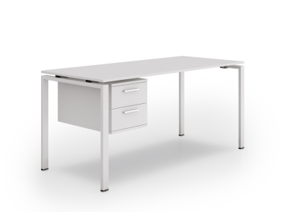 Стіл комп'ютерний з тумбою прямий 140хH75х70 на металевих ніжках kd-1470С