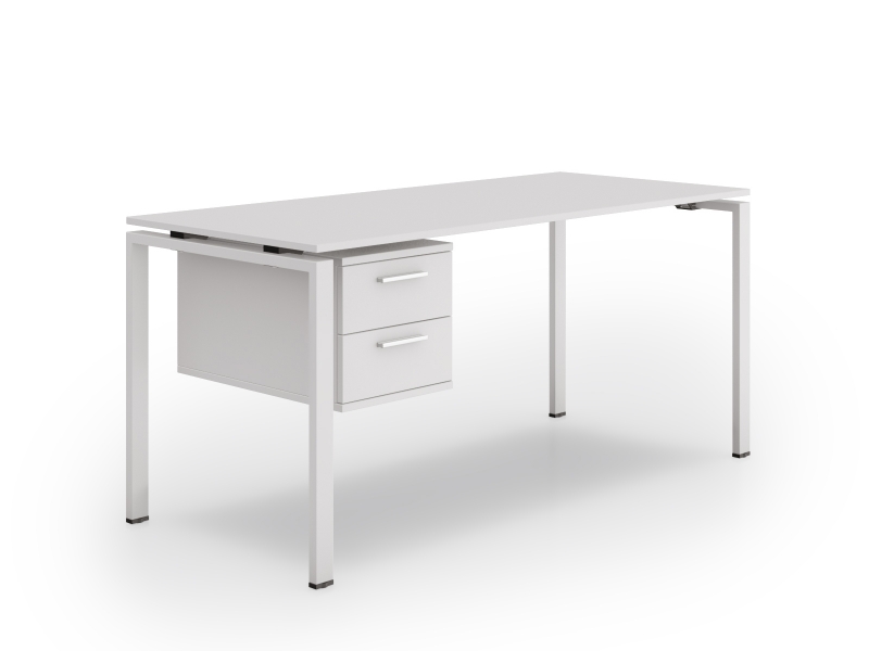 Стіл комп'ютерний з тумбою прямий 140хH75х70 на металевих ніжках kd-1470С | Фото - 0