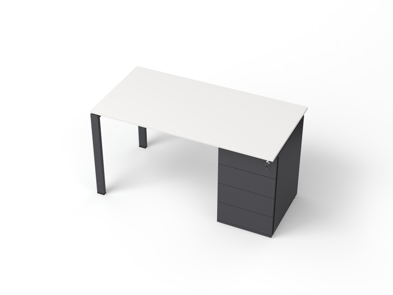 офісний стіл 140х75х70 з тумбою  kdz-1470CP | Фото - 2