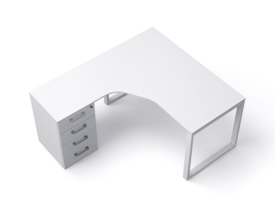 кутовий офісний стіл 140х75х157/70 тумбовий  kqd-14157-L/R