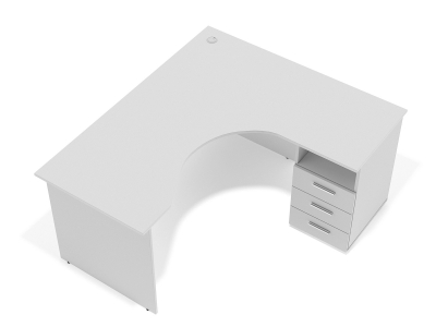 кутовий офісний стіл тумбовий 160х75х140/74 sd-16147R