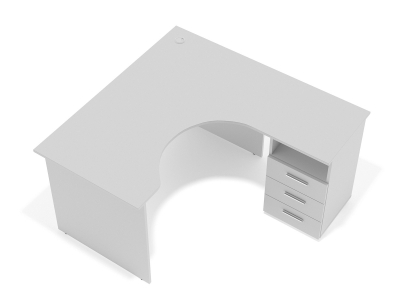 кутовий офісний стіл тумбовий 135х75х130/70x40 sd-13157R