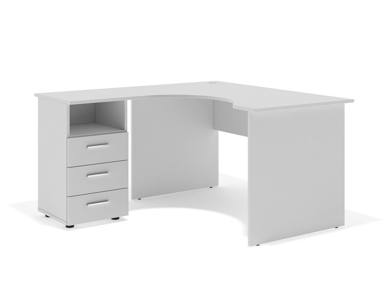 кутовий офісний стіл тумбовий 135х75х130/70x40 sd-13157L | Фото - 1