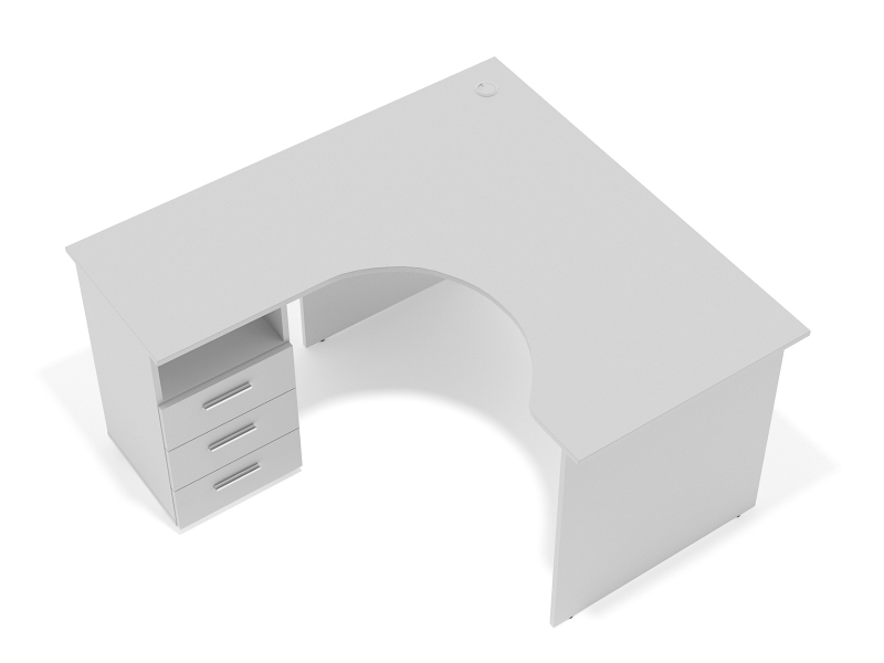 кутовий офісний стіл тумбовий 135х75х130/70x40 sd-13157L | Фото - 0