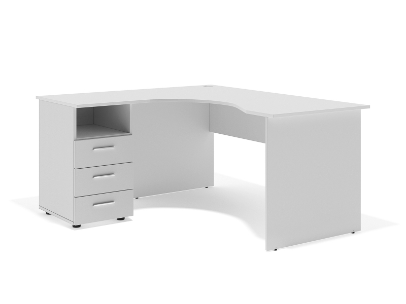 кутовий офісний стіл тумбовий 160х75х140/74 sd-16147L | Фото - 1