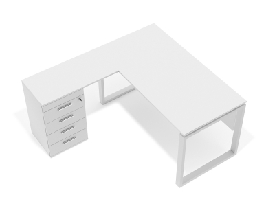 кутовий офісний стіл тумбовий 140х75х150/70x40 kqd-14156 L/R