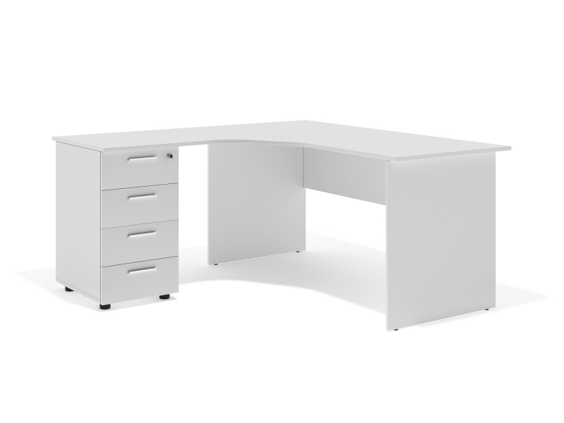 кутовий офісний стіл тумбовий 160х75х157/67 sdk-16157L | Фото - 1