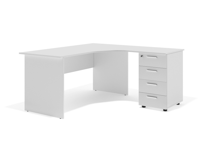 кутовий офісний стіл тумбовий 160х75х157/67x60 sdk-16157R | Фото - 1