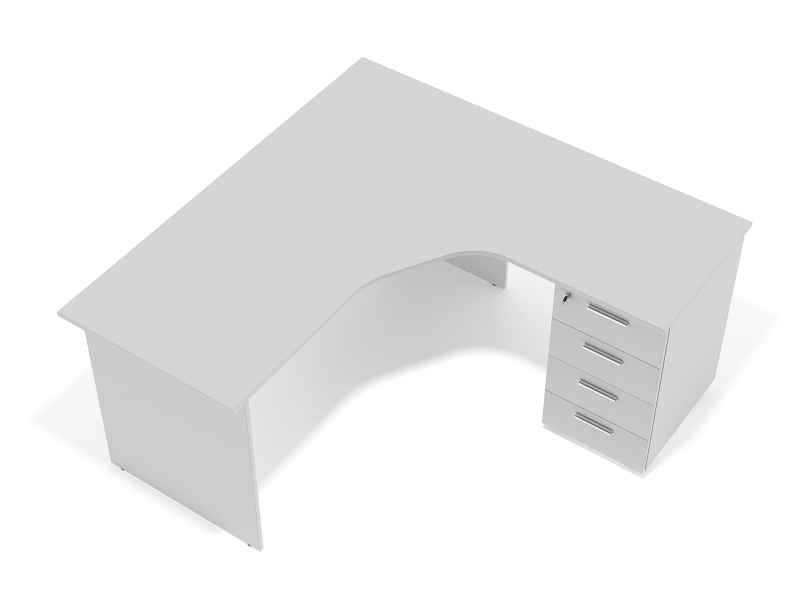 кутовий офісний стіл тумбовий 160х75х157/67x60 sdk-16157R | Фото - 0