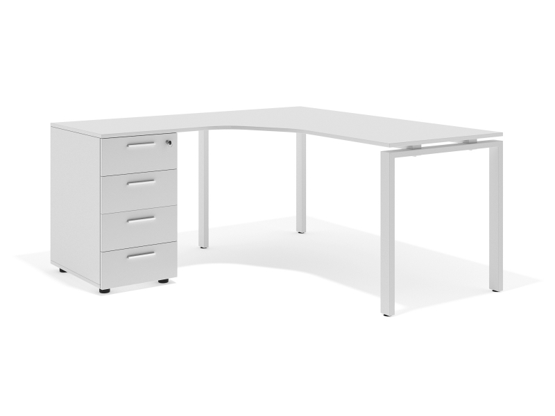 кутовий офісний стіл 140х75х150/70x40 тумбовий kd-14157-L/R | Фото - 2