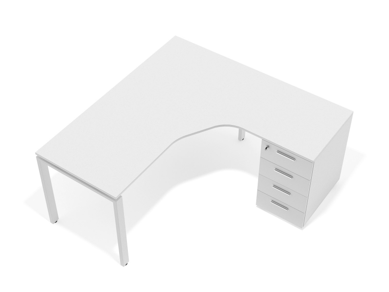 кутовий офісний стіл 140х75х150/70x40 тумбовий kd-14157-L/R | Фото - 1