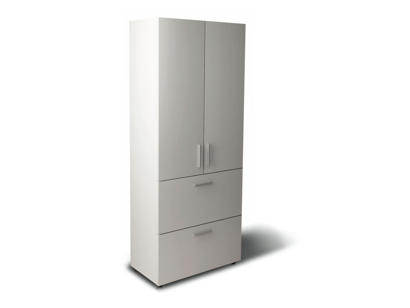 Шафа для документів офісна 80х193х42 на 3 полиці та 2 файлових ящики (3 полиці закриті фасадами)  арт. Ur-2523f | Фото - 0