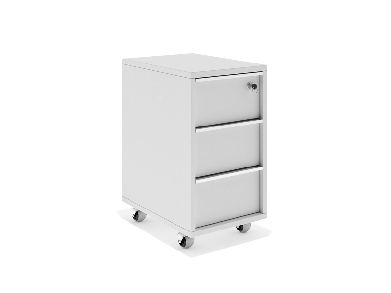 вузька тумба мобільна офісна на 3 ящика 30х56х47 арт. Ucm-13N | Фото - 0